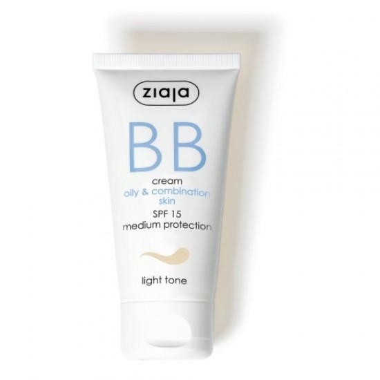 creams - bb & cc - ziaja - cosmetics - BB cream oily combination skin spf15 50ml light tone COSMETICS
