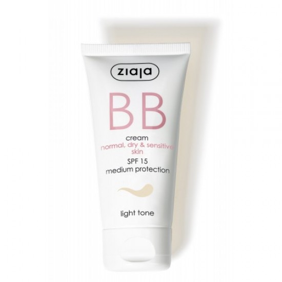 creams - bb & cc - ziaja - cosmetics - BB cream dry/normal skin spf15  50ml light tone COSMETICS