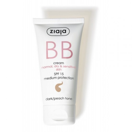 creams - bb & cc - ziaja - cosmetics - BB cream dry/normal skin spf15 50ml dark tone COSMETICS