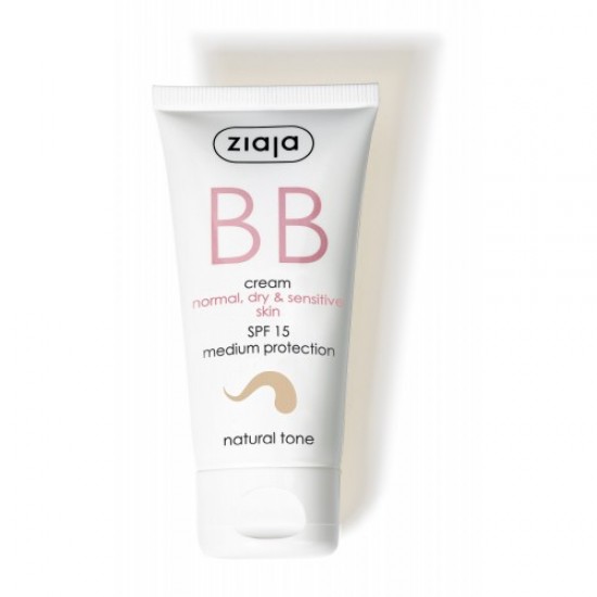 creams - bb & cc - ziaja - cosmetics - BB cream dry/normal skin spf15 50ml natural tone COSMETICS